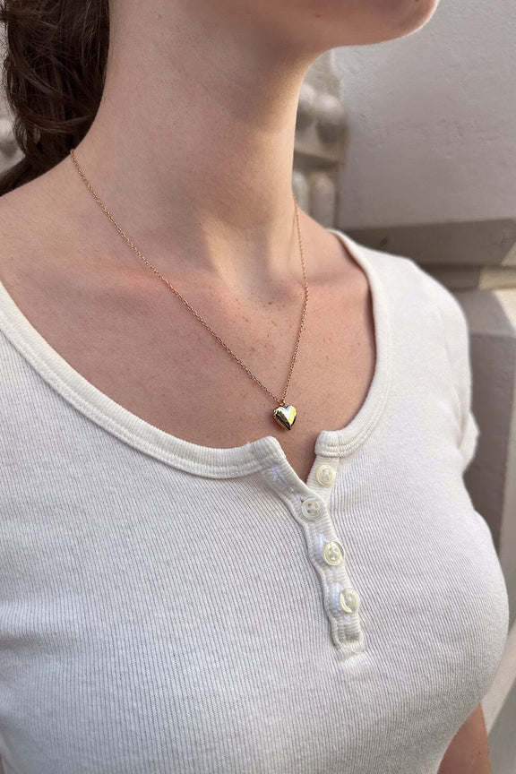 Heart Locket Necklace | Gold