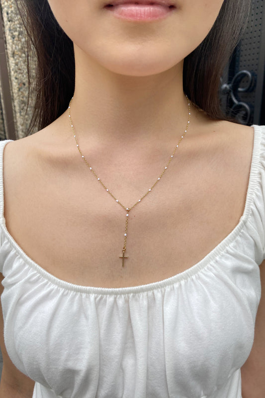 Bead Cross Necklace