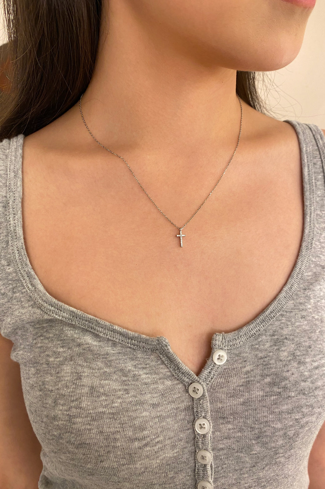 Cross Necklace | Silver