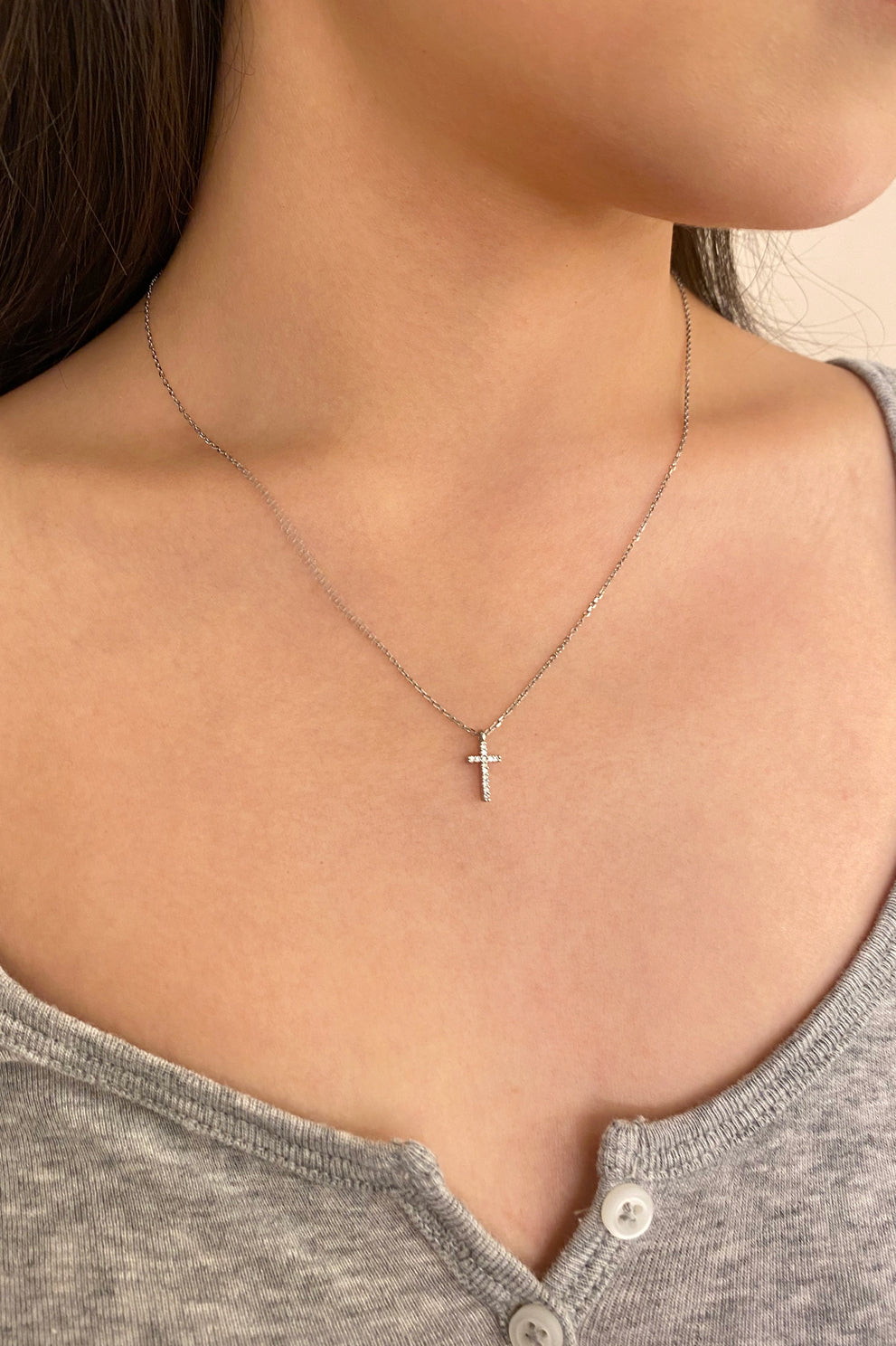 Cross Necklace | Silver