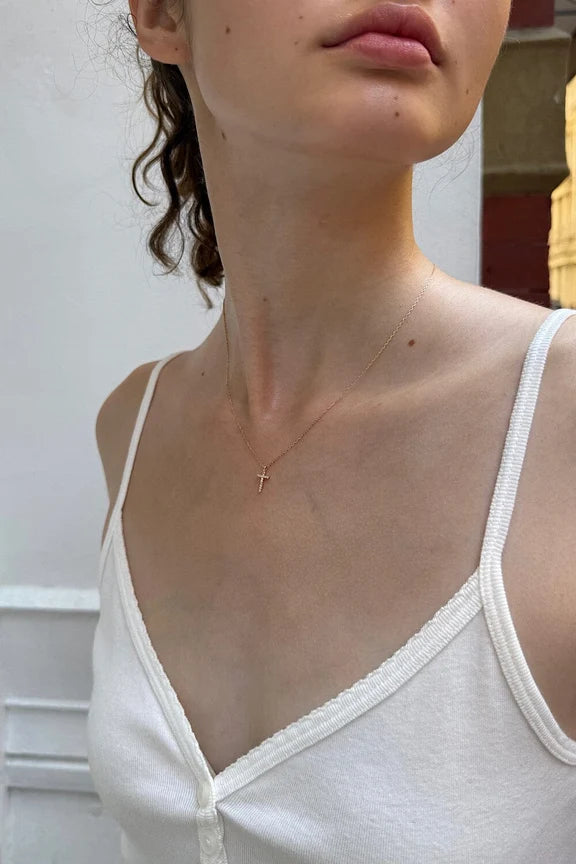 Cross Necklace | Gold