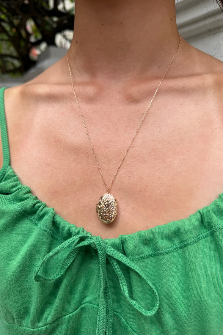Gold Locket Necklace | Gold Locket Necklace