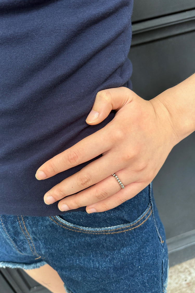 Silver Beaded Ring | Silver Beaded Ring