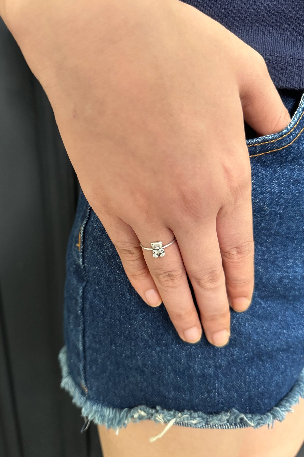 Silver Teddy Bear Ring | 