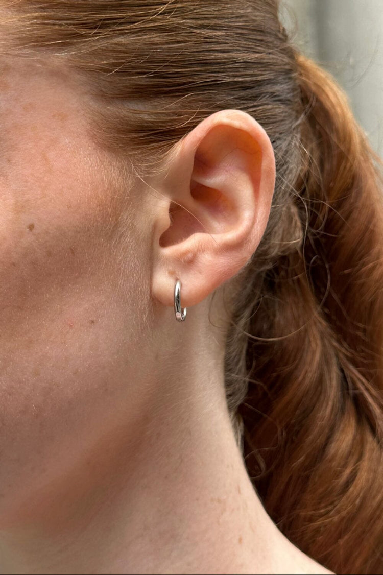 Mini Hoop Earrings | Silver