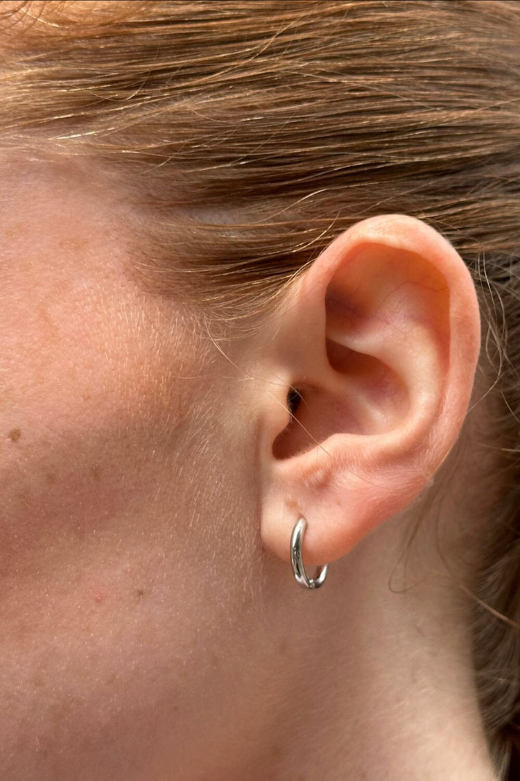 Mini Hoop Earrings | Silver