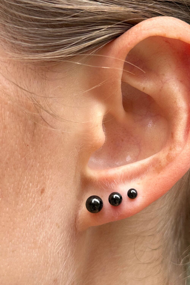 Stainless Steel Earring Set | Black