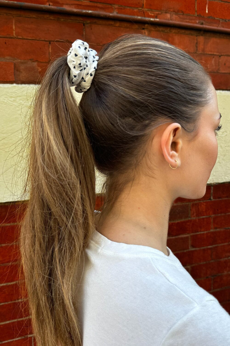 Navy Blue Heart Scrunchie | Navy Blue Heart Scrunchie