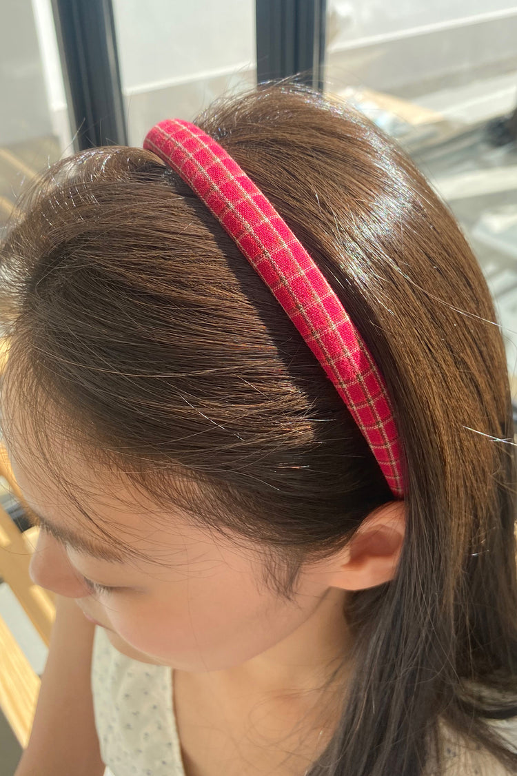 Red Headband | Red and Yellow Plaid