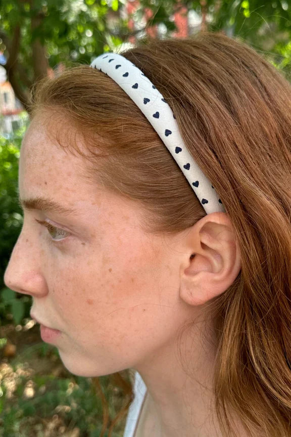 Thin Hearts Headband | Navy