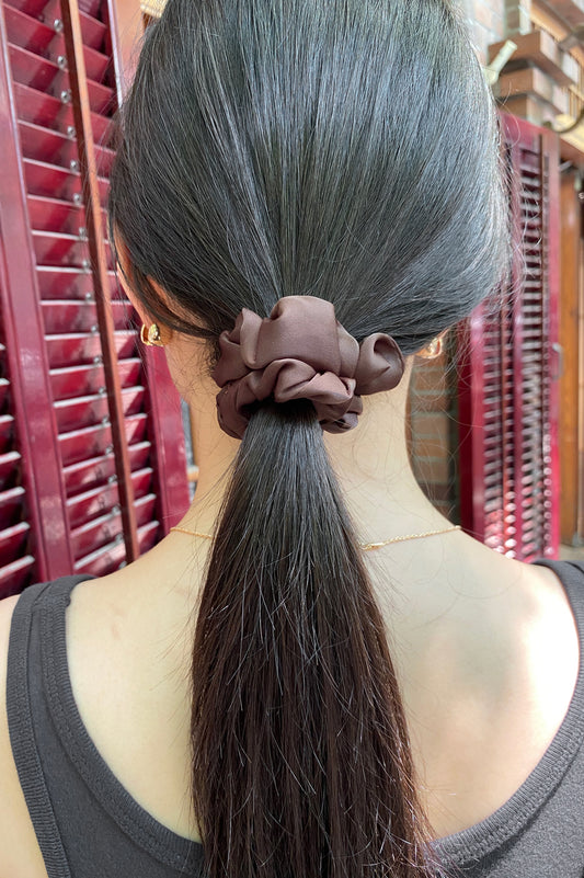 Brown Scrunchie