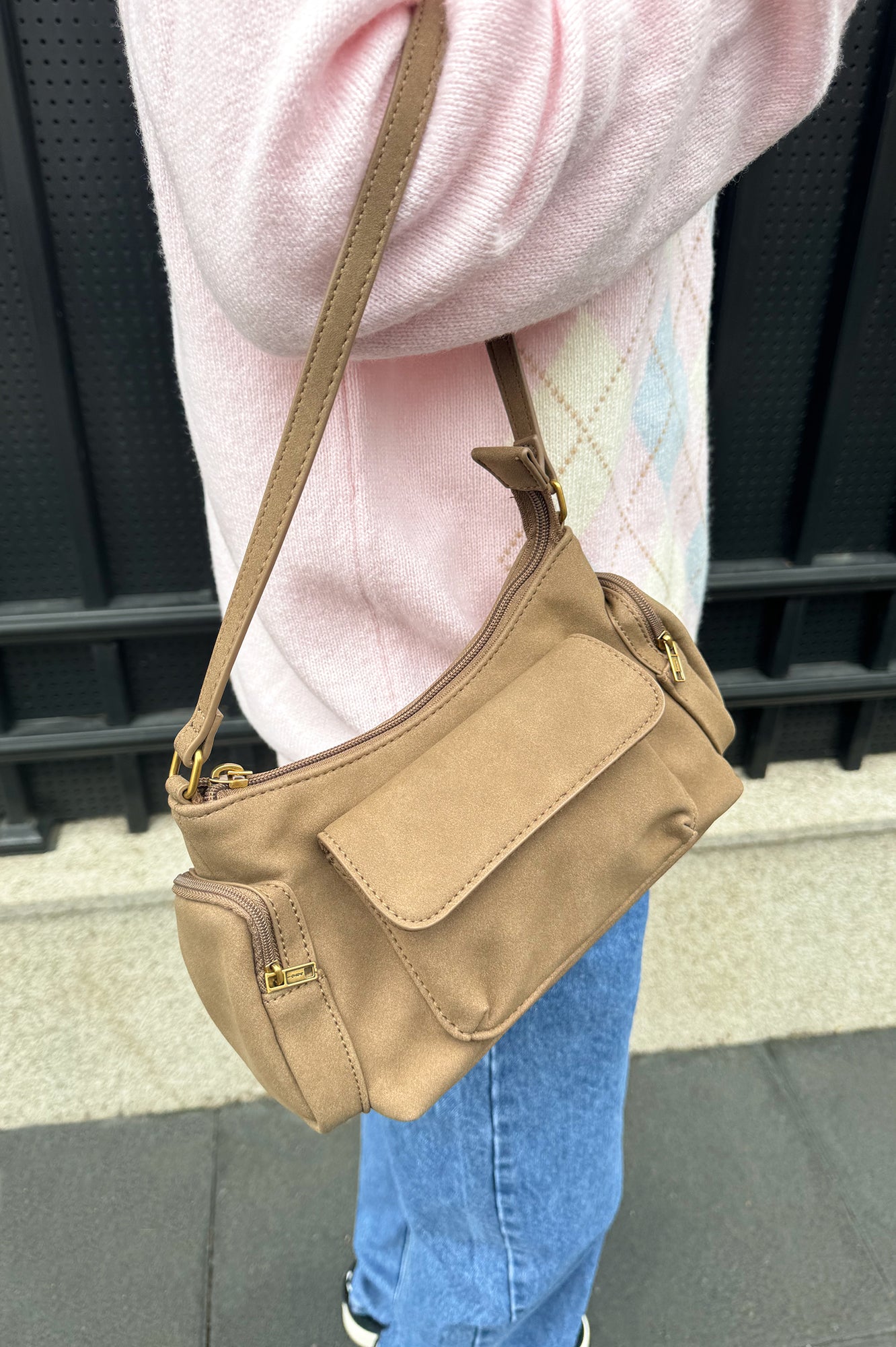 Suede Shoulder Bag | 