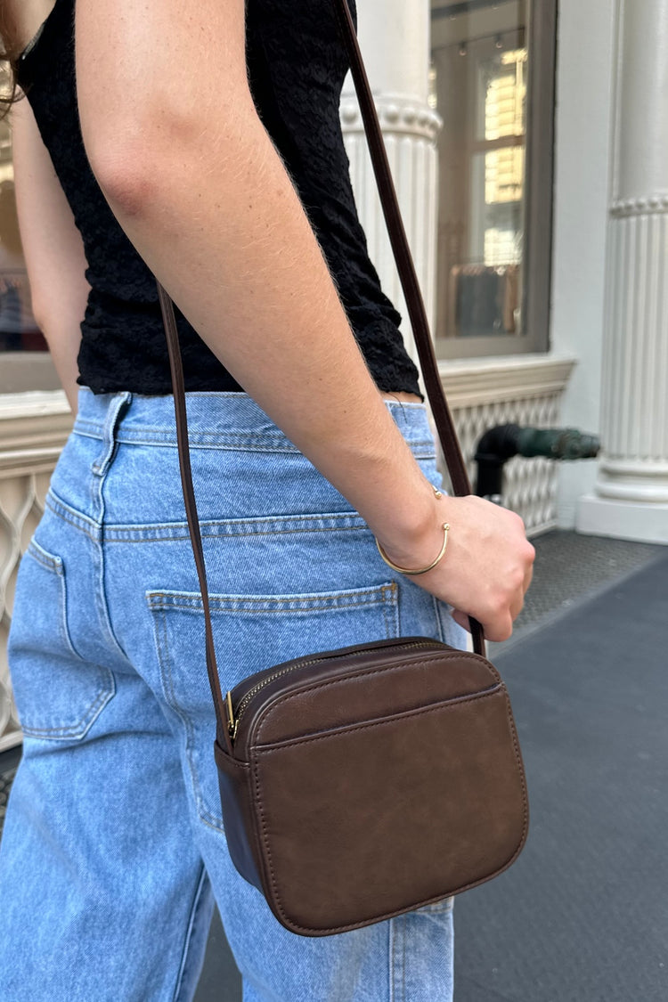 Brown Faux Leather Bag | Brown Faux Leather Bag