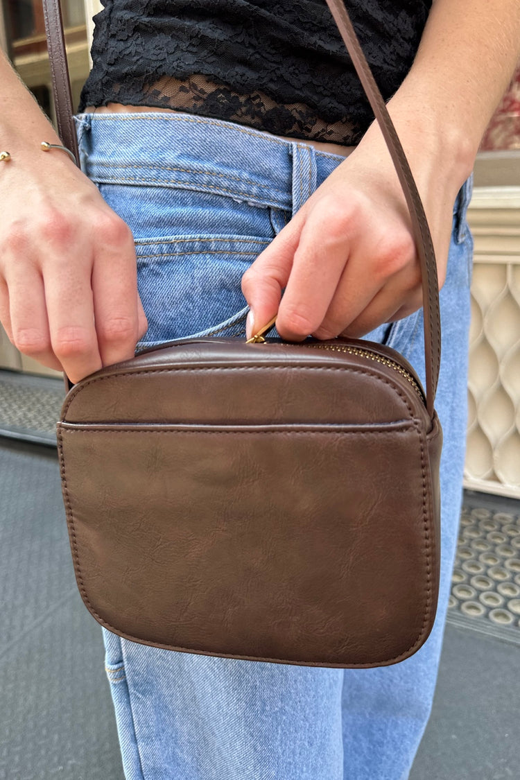 Brown Faux Leather Bag | Brown Faux Leather Bag