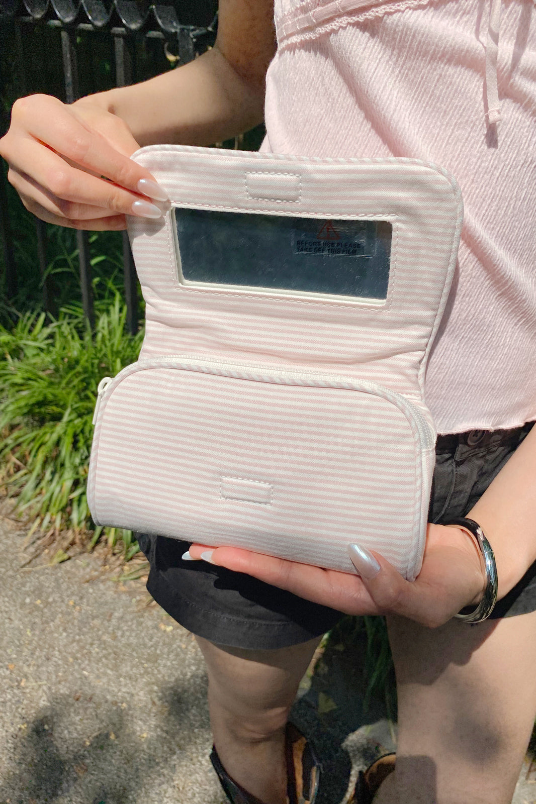 Stripe Makeup Bag | 