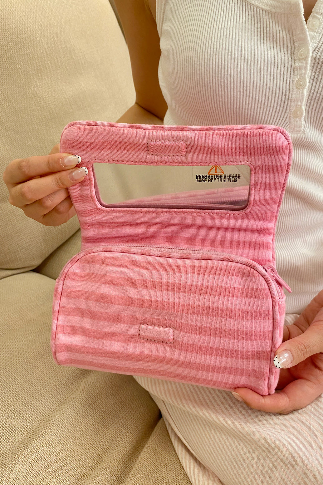 Stripe Makeup Bag | 