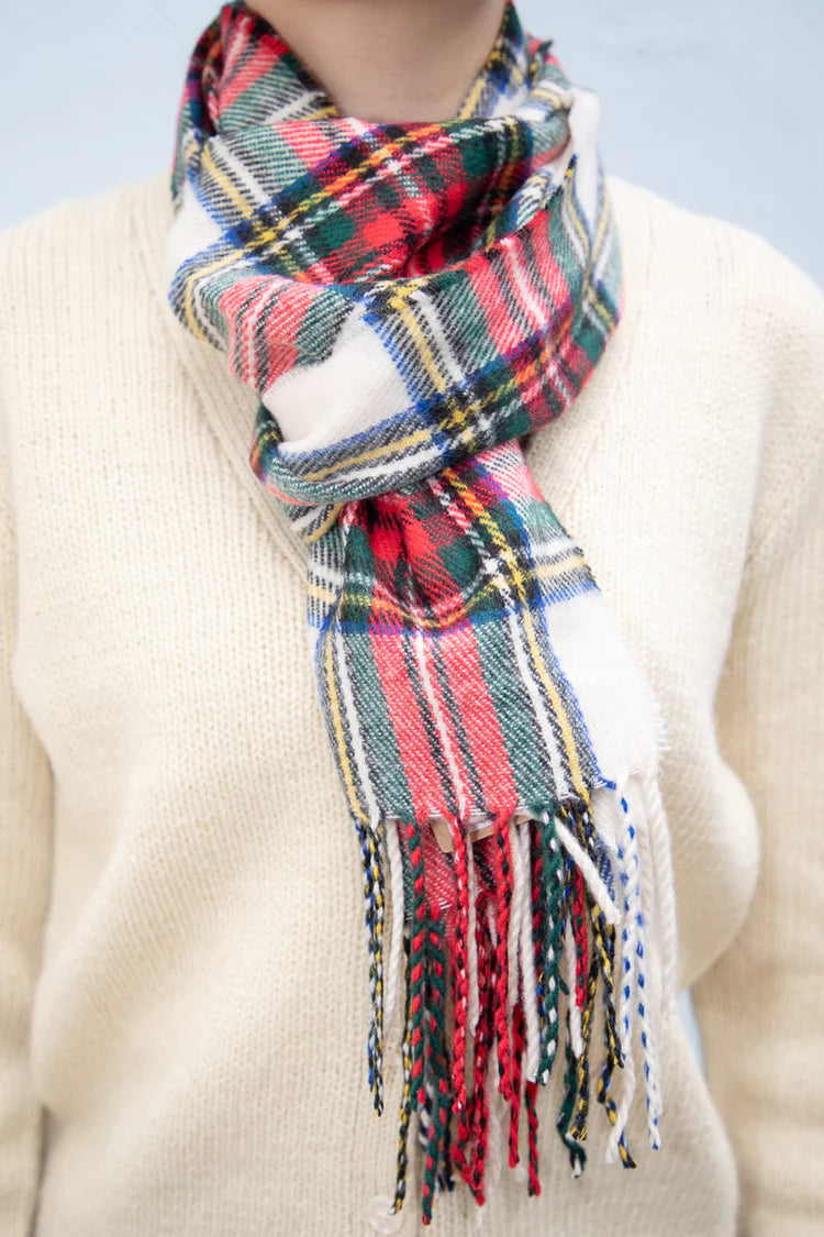 PLAID TASSEL SCARF | PLAID TASSEL SCARF