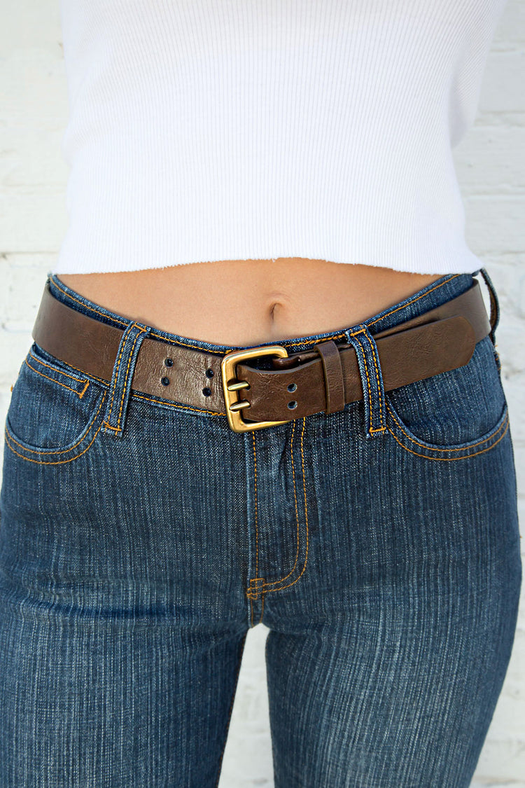 Brown Faux Leather Belt | Brown Faux Leather Belt