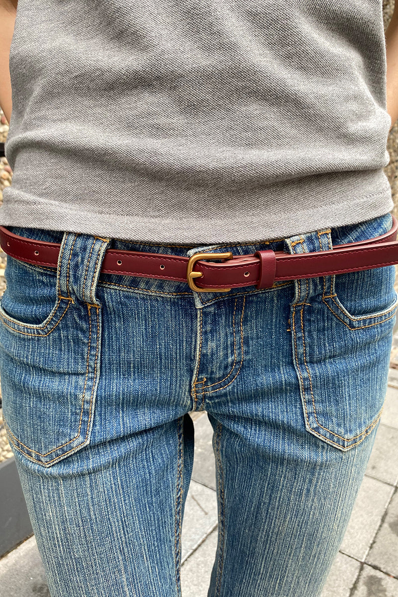 Faux Leather Buckle Belt | 