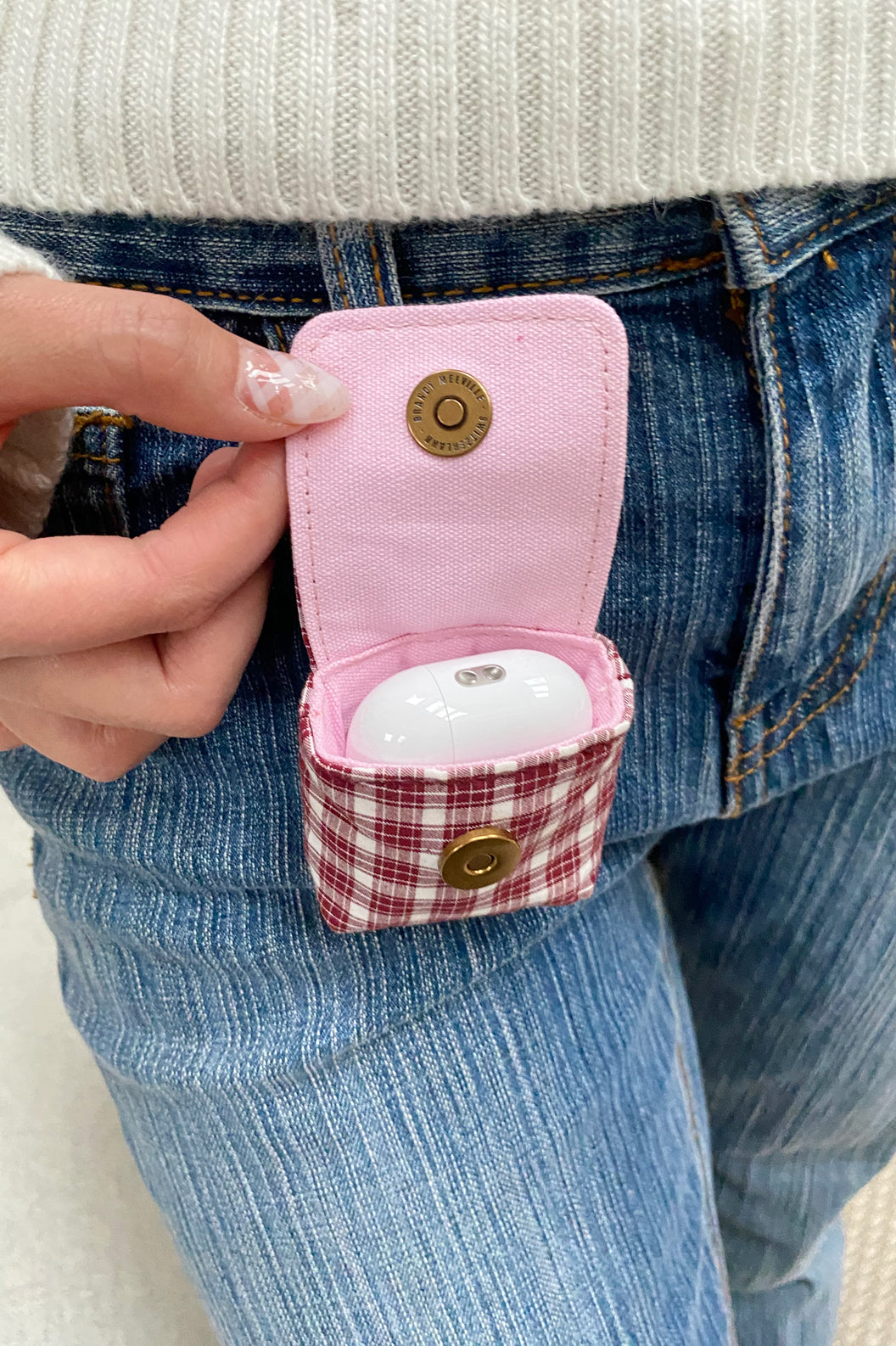 Plaid Mini Bag Keychain | 