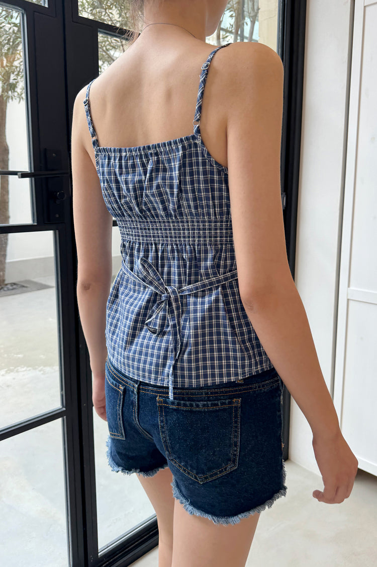 Tiffany Plaid Tank | Blue and White Plaid