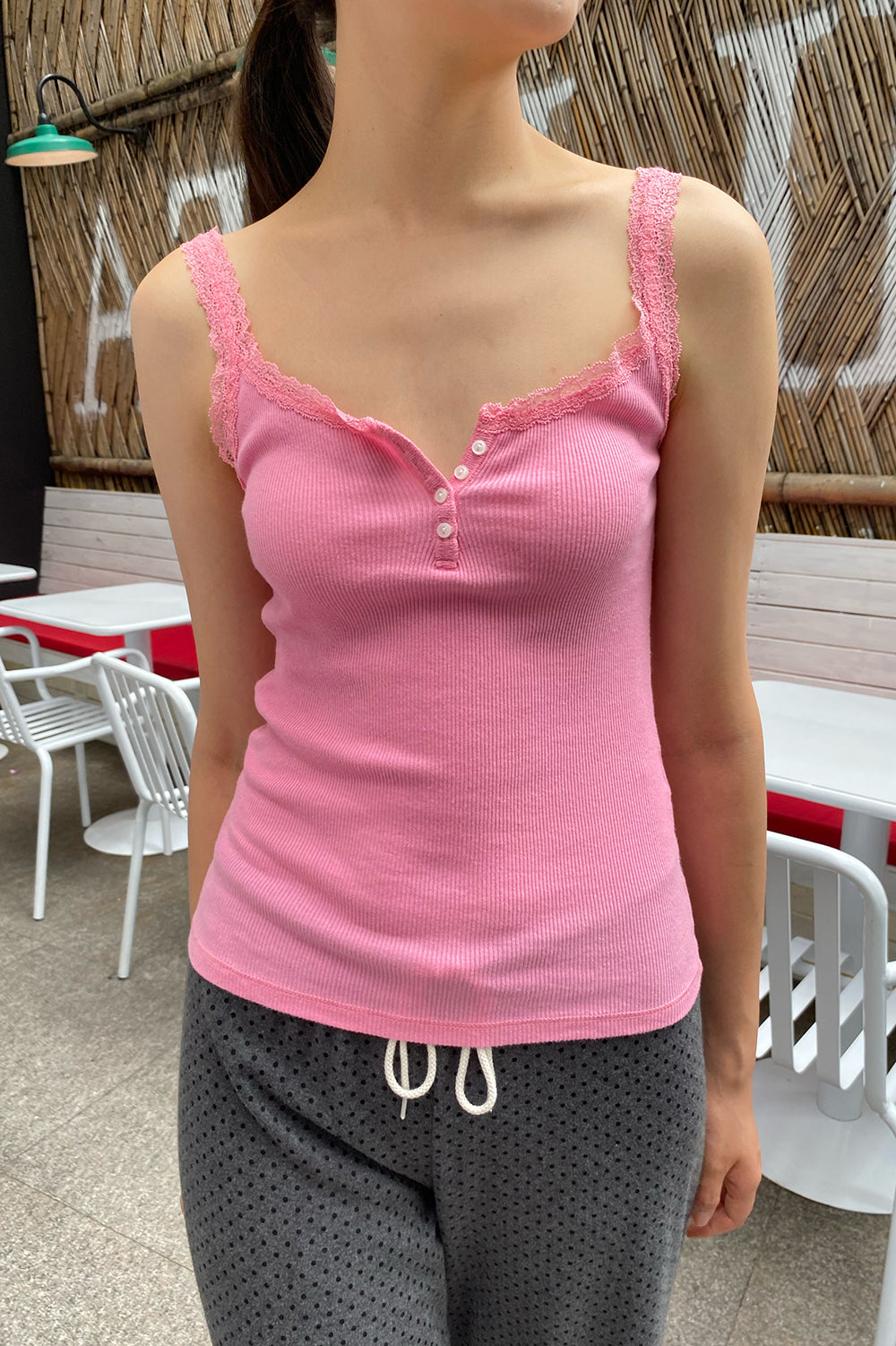 Amaya Lace Tank – Brandy Melville Online Japan