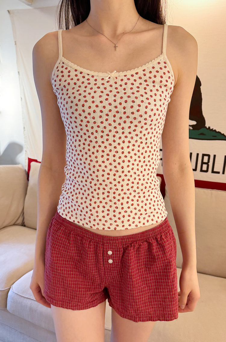 Skylar Bow Tank | Strawberry