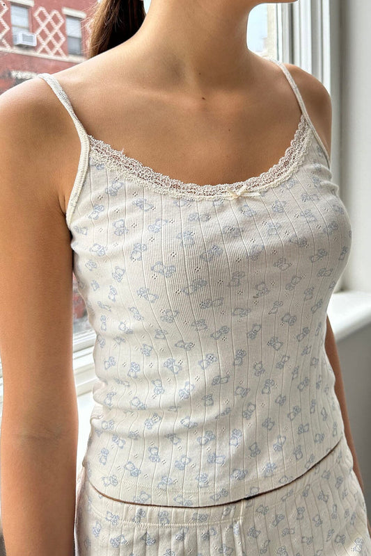 Skylar Eyelet Teddy Bear Tank