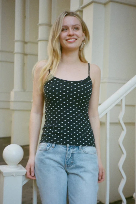 Navy Blue White Polka Dots / XS/S