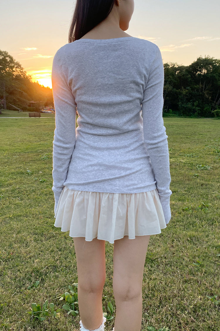 Sarah Top | Light Grey / XS/S