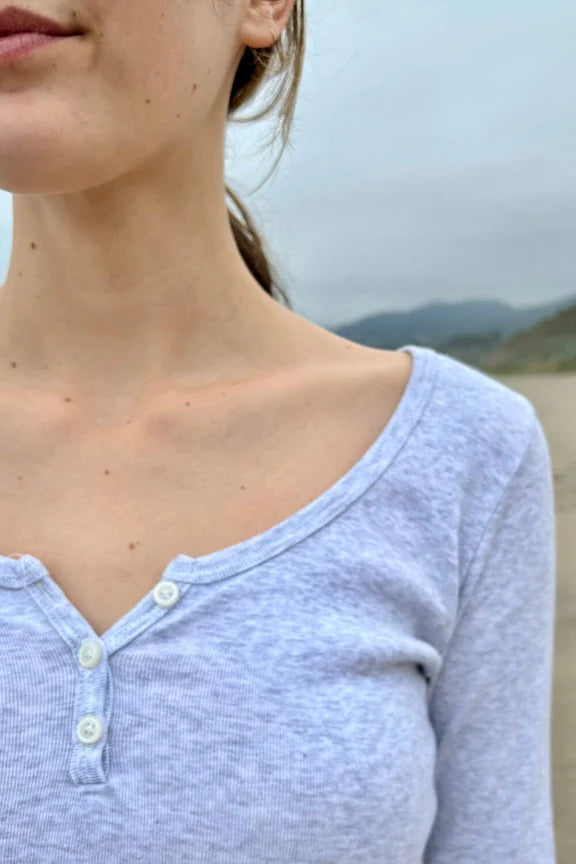 Zelly Long Sleeve Top | Heather Grey