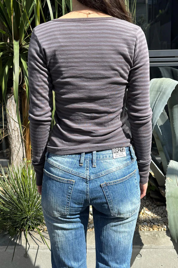 Navy Blue Black Stripe / S