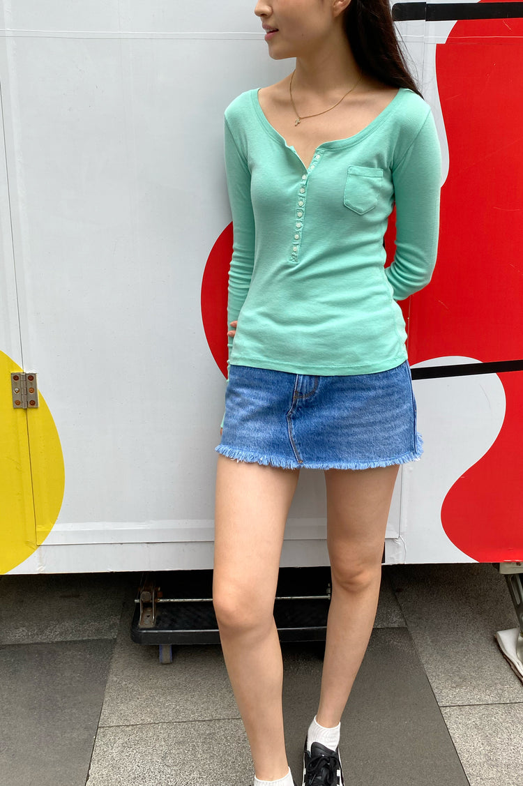 Zelly Top | Seafoam Teal / XS/S
