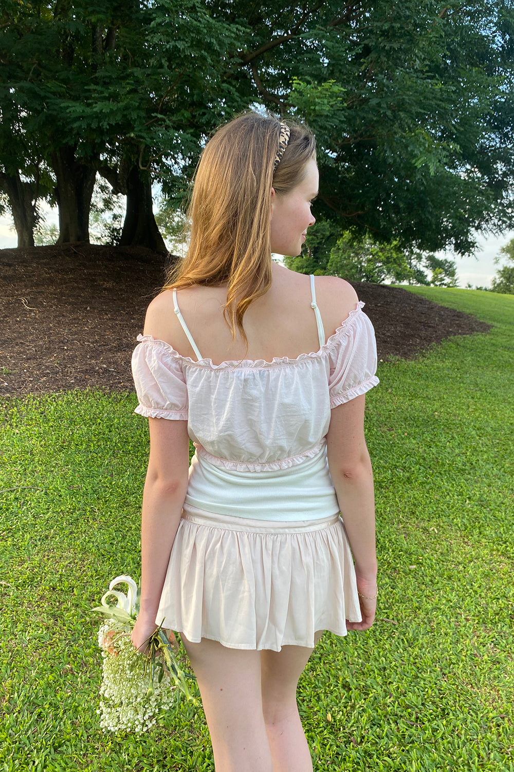 Mira Button Top | Light Pink / XS/S