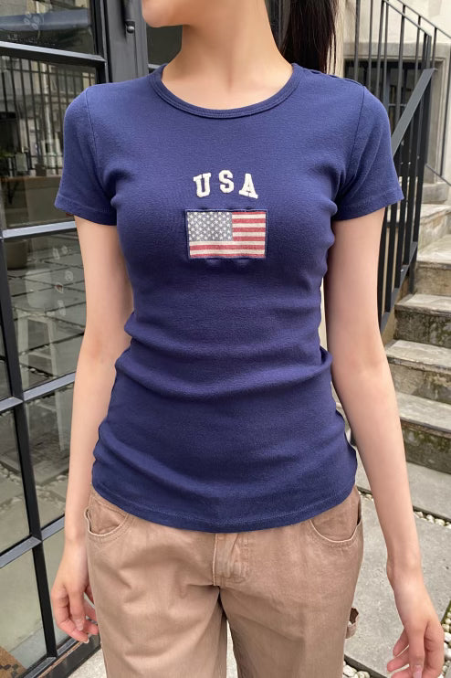 Hailie USA flag Top | Hailie USA flag Top