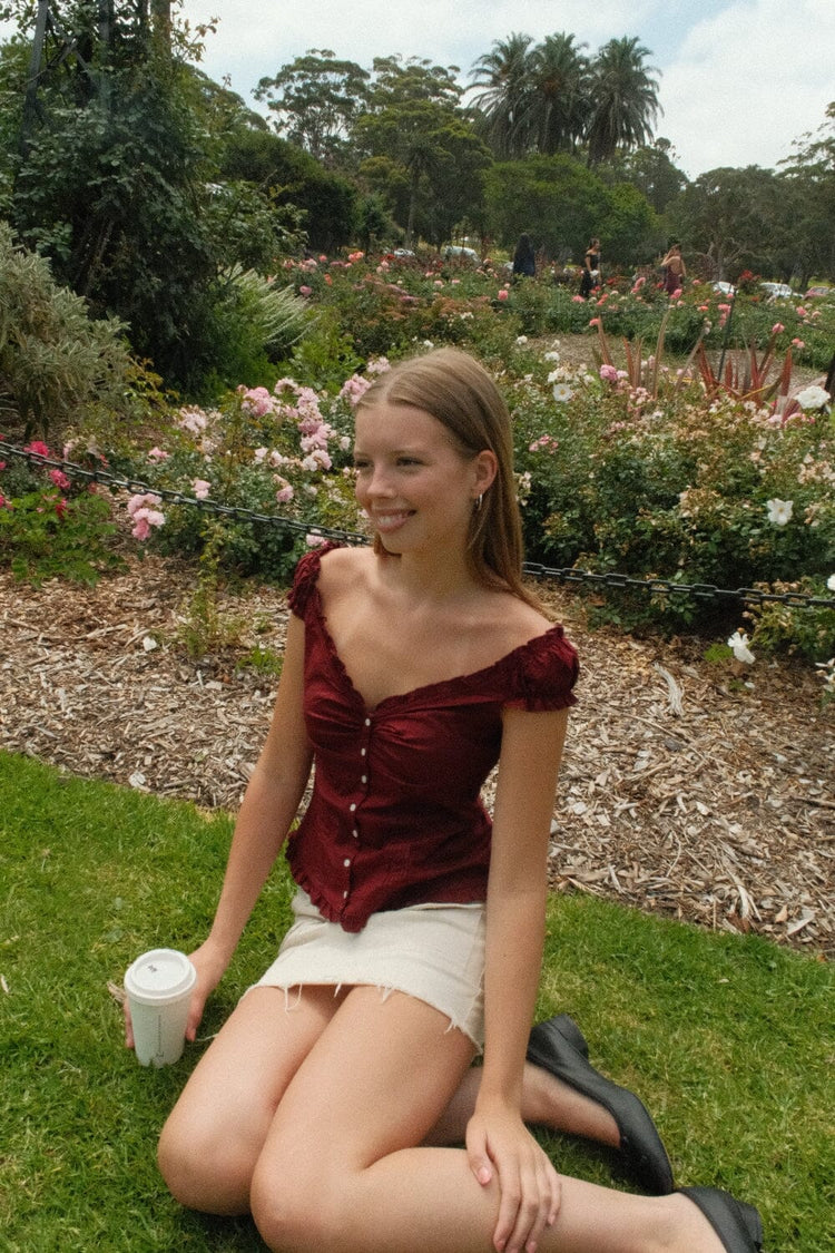 Elena Top | Burgundy / XS