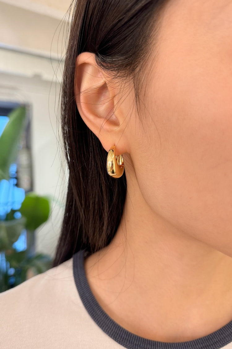 Thick Hoop Earrings | Gold / Size 6