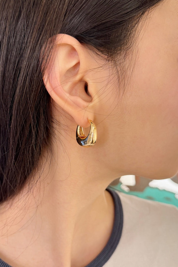 Thick Hoop Earrings | Gold / Size 7