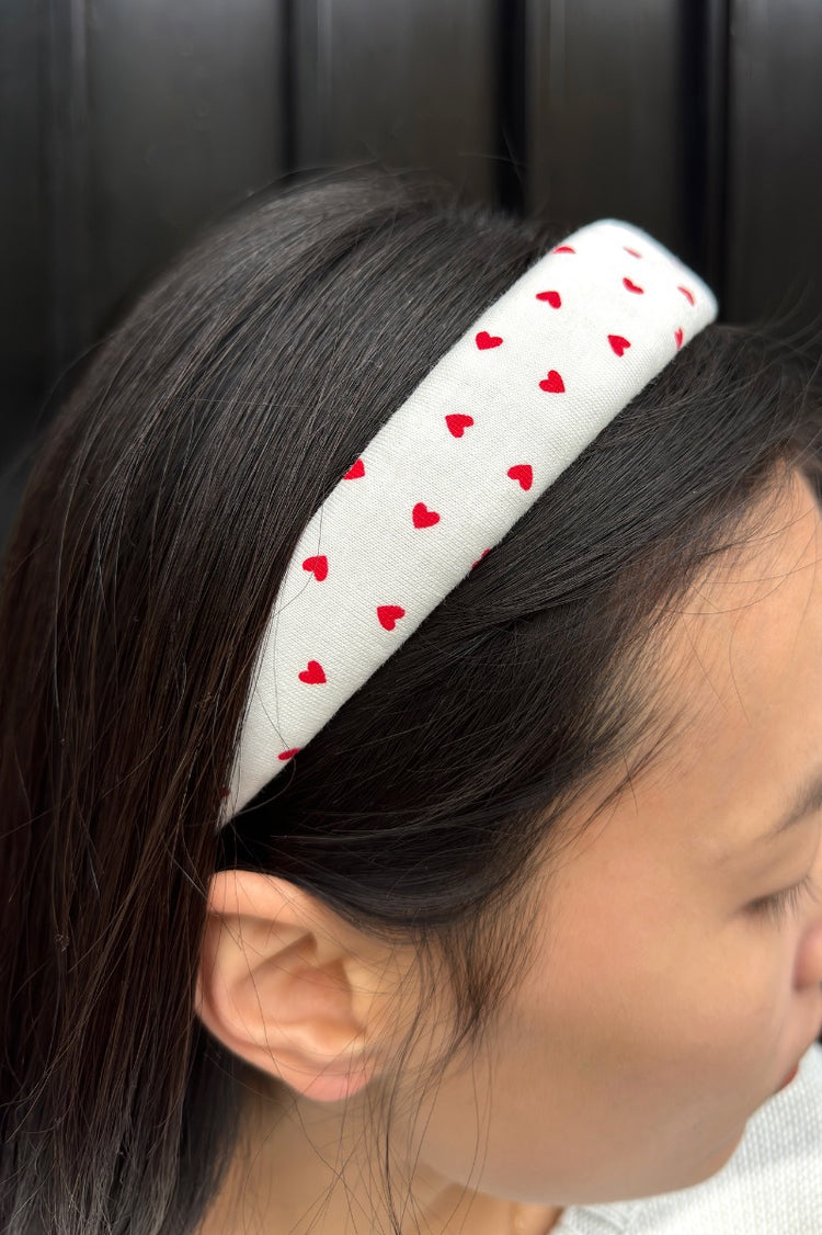 SOLID HEADBAND | Red Hearts