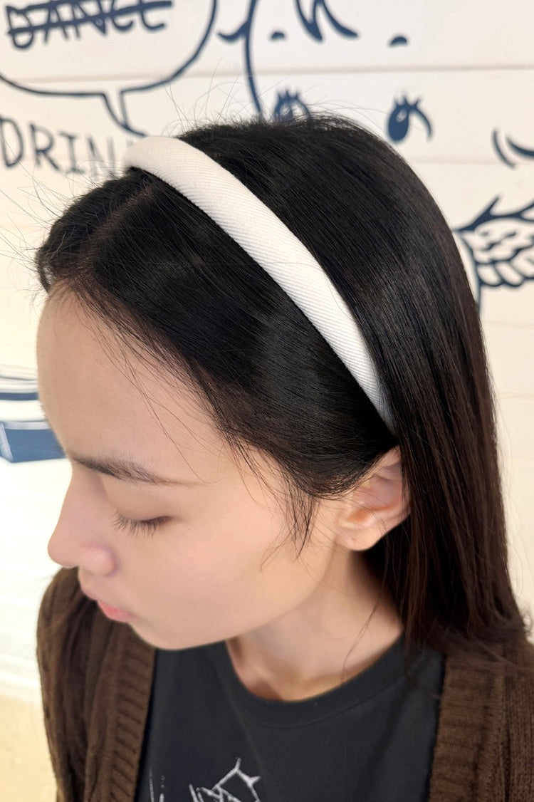 Red Headband | White