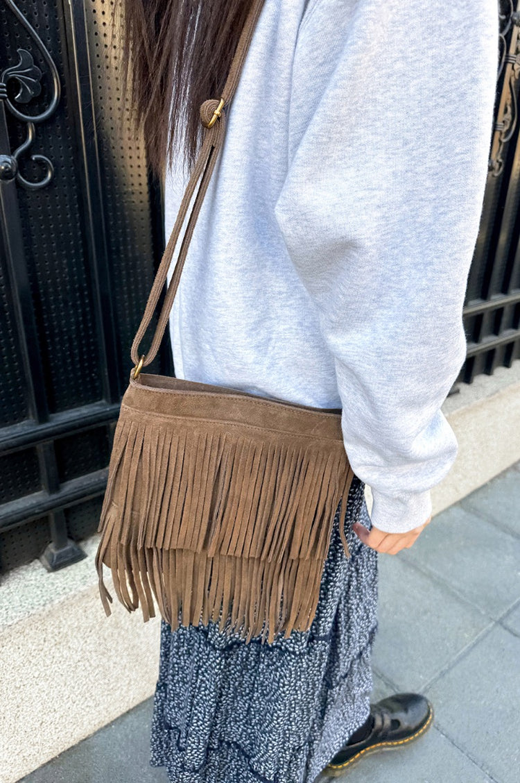 Fringe Suade Crossbody Bag