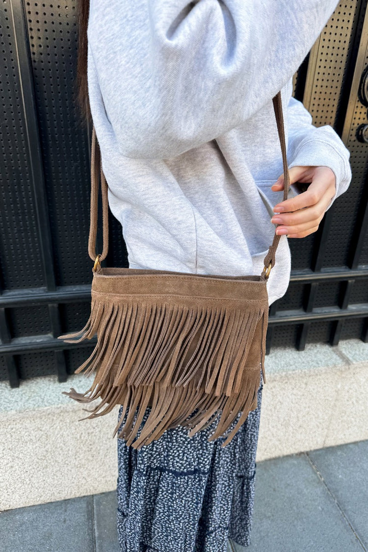 Fringe Suade Crossbody Bag