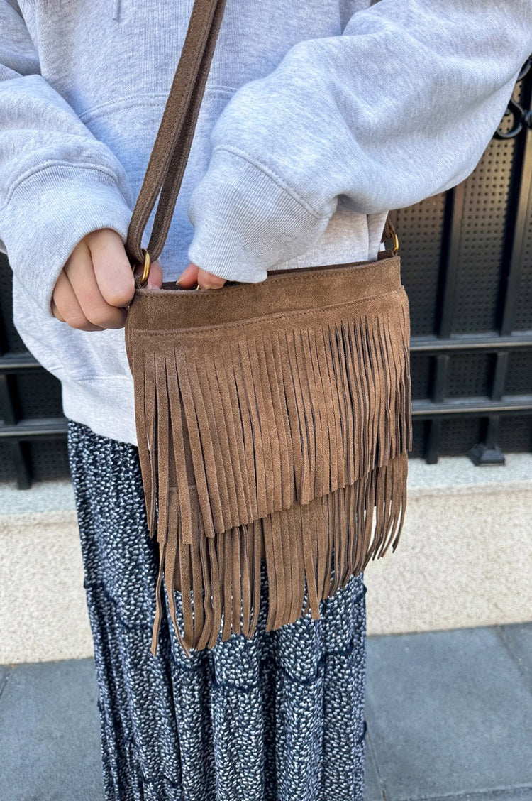 Fringe Suade Crossbody Bag | Fringe Suade Crossbody Bag