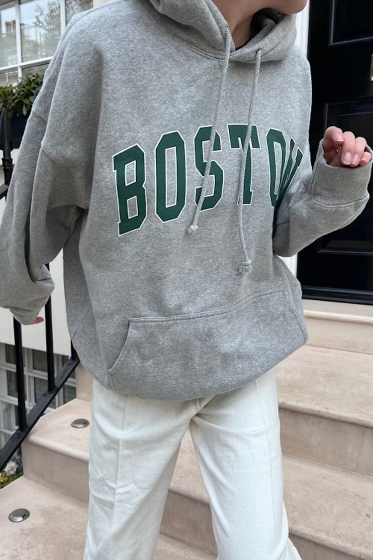 Brandy Melville Christy Boston Hoodie Blue - $40 - From Lindsey