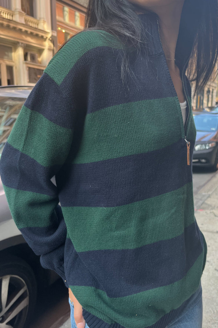 Navy Blue And Dark Green Stripes 