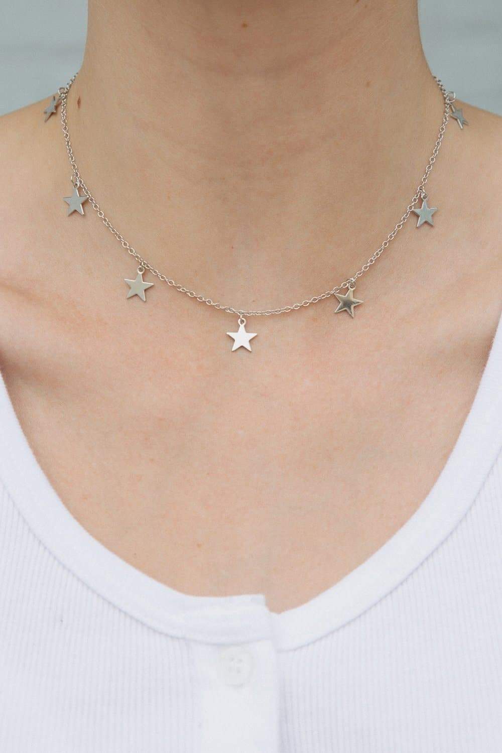 Stars Charm Choker | Silver